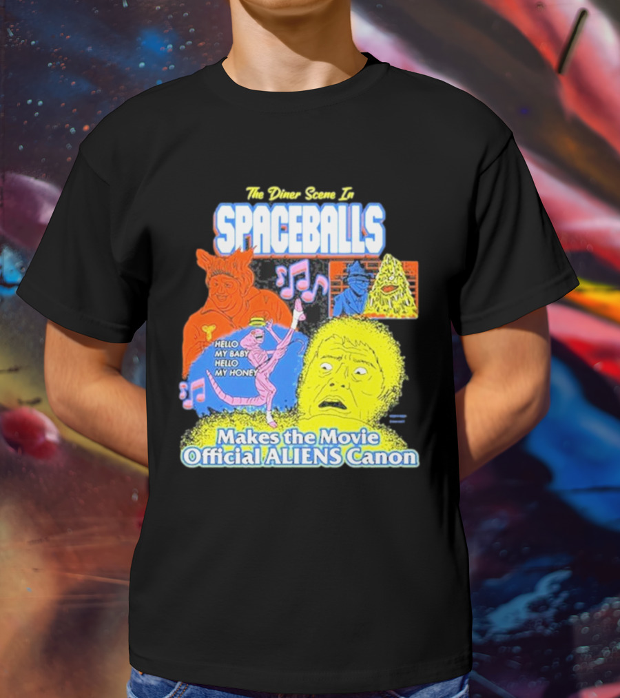 Spaceballs The Diner Scene Makes The Movie Official Aliens Canon T-Shirt