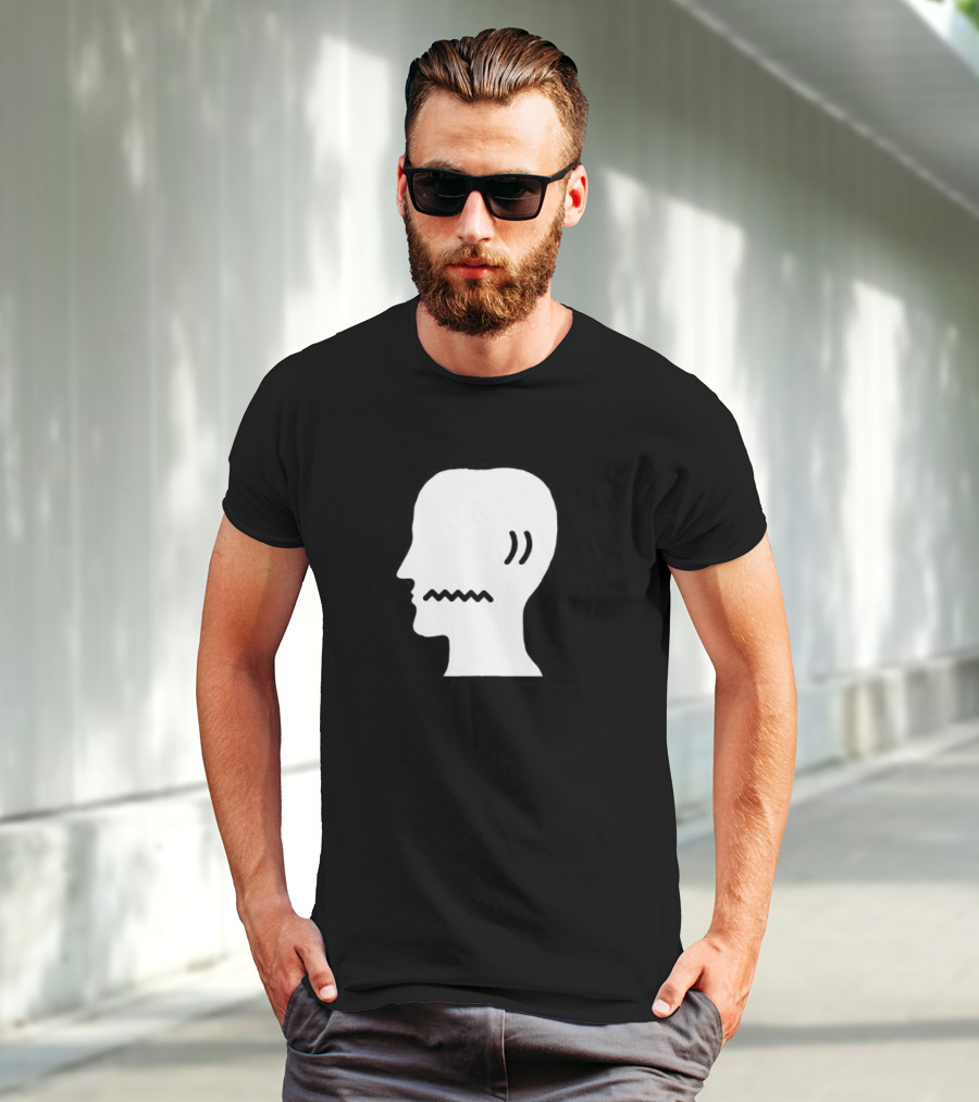 Brain Dead Head Profile Icon With Zigzag Mouth T-Shirt
