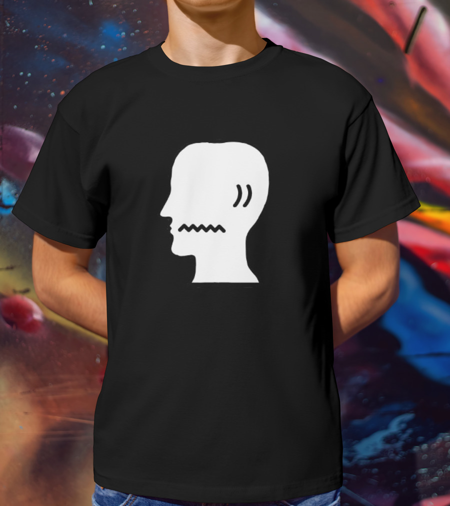 Brain Dead Head Profile Icon With Zigzag Mouth T-Shirt