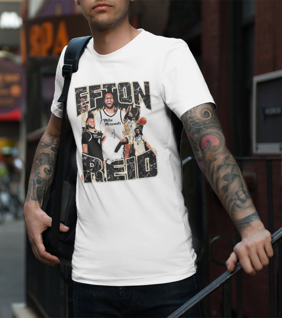 Efton Reid Nila Threads Basketball Player 4 T-Shirt