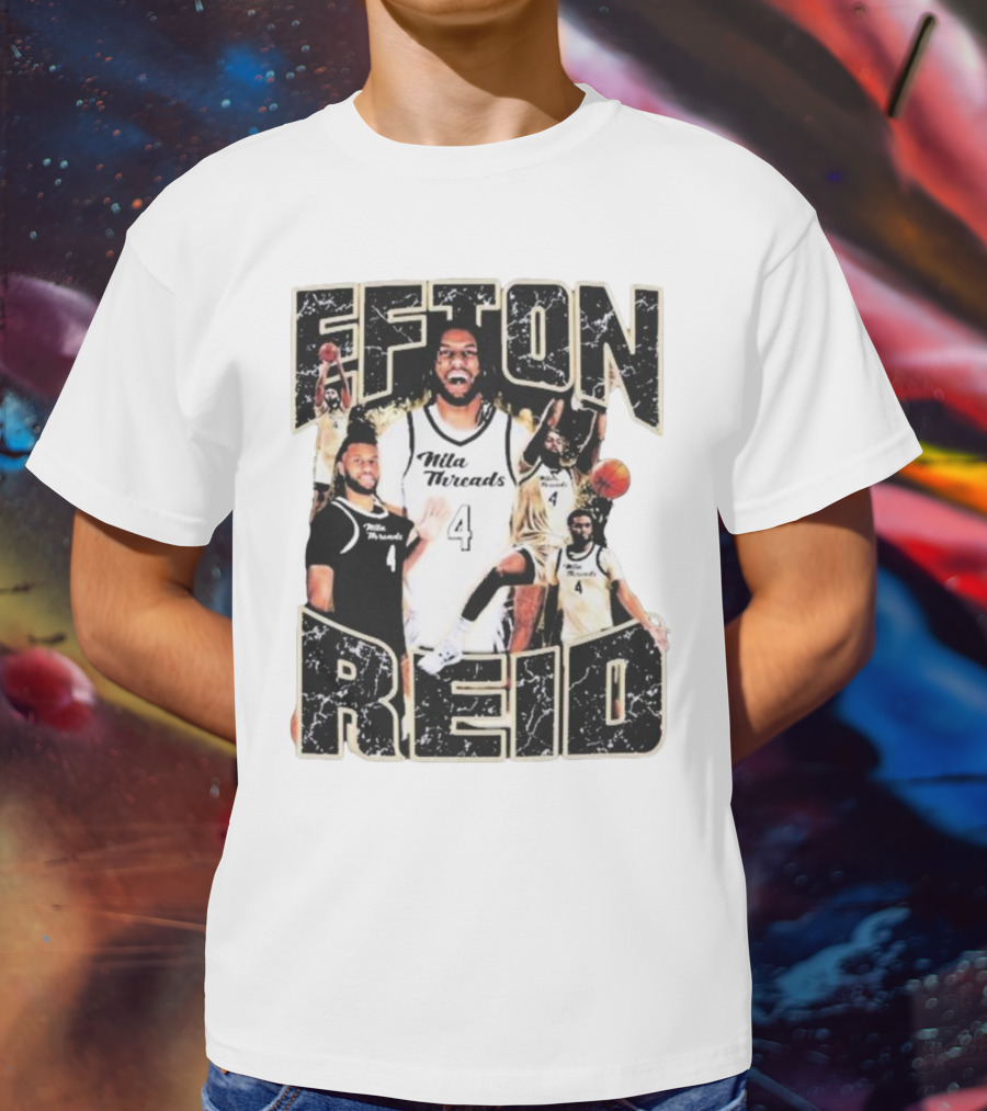 Efton Reid Nila Threads Basketball Player 4 T-Shirt