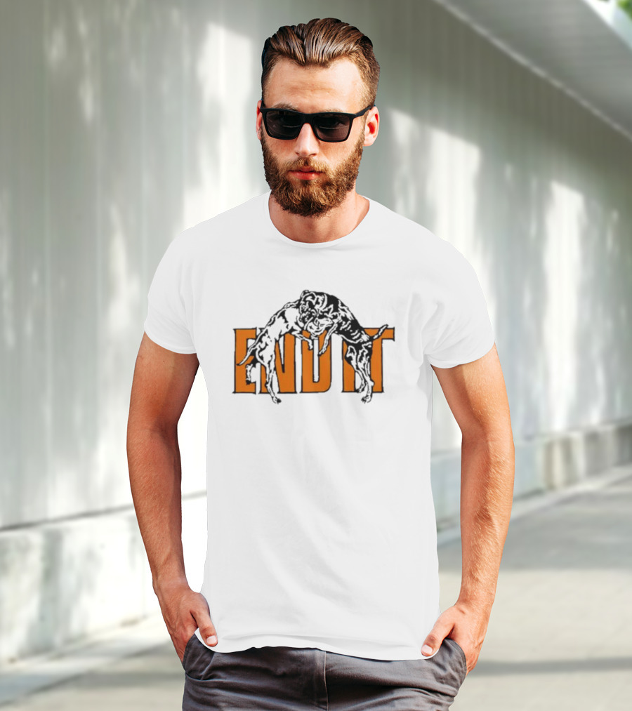 End It Isthatadug Dog Wrestling Emblem T-Shirt