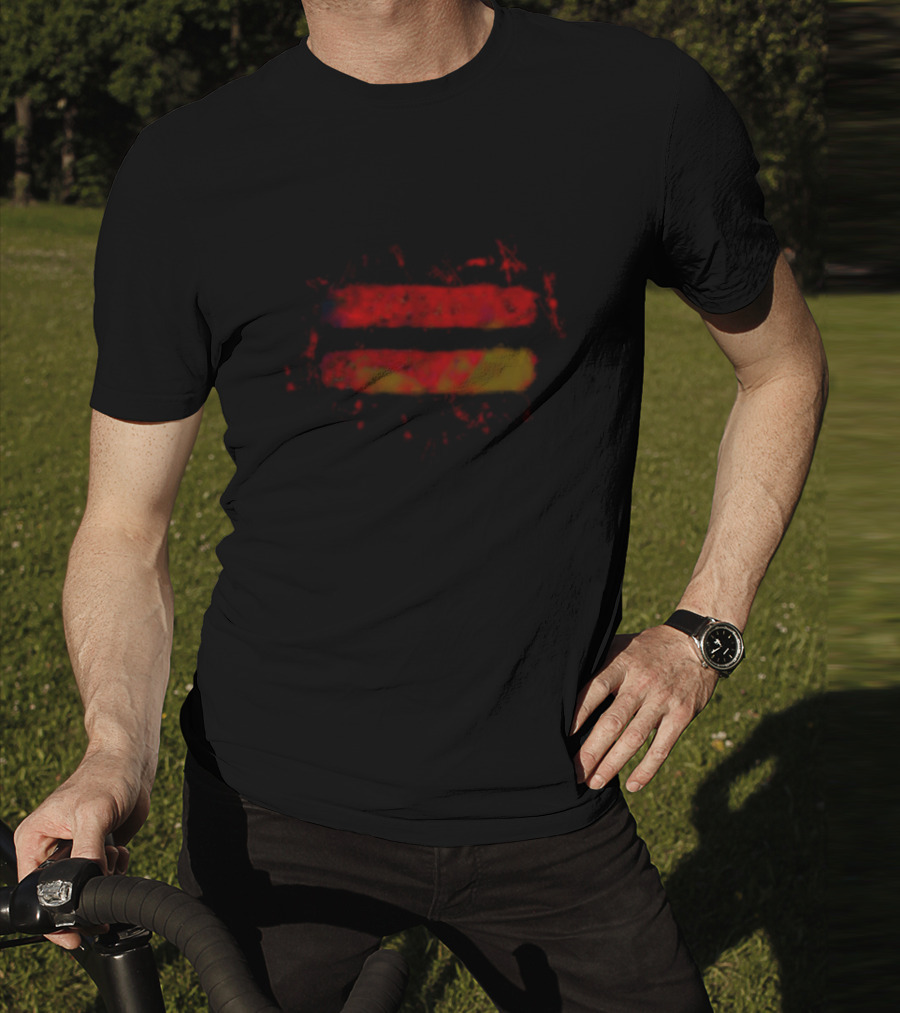 Equals Splatter Red And Yellow T-Shirt