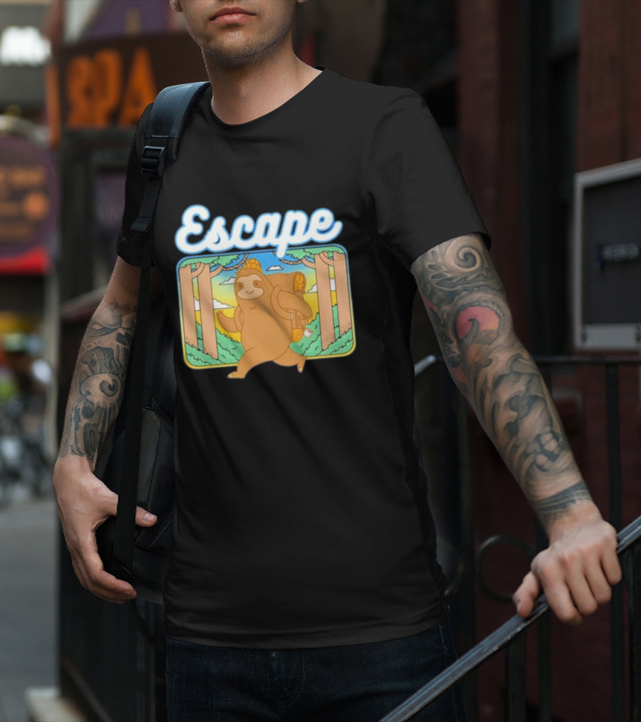 Escape The Ordinary Sloth Walking Through Nature T-Shirt