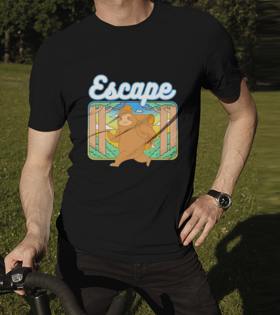 Escape The Ordinary Sloth Walking Through Nature T-Shirt