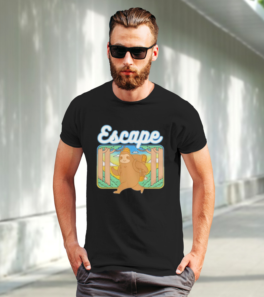 Escape The Ordinary Sloth Walking Through Nature T-Shirt