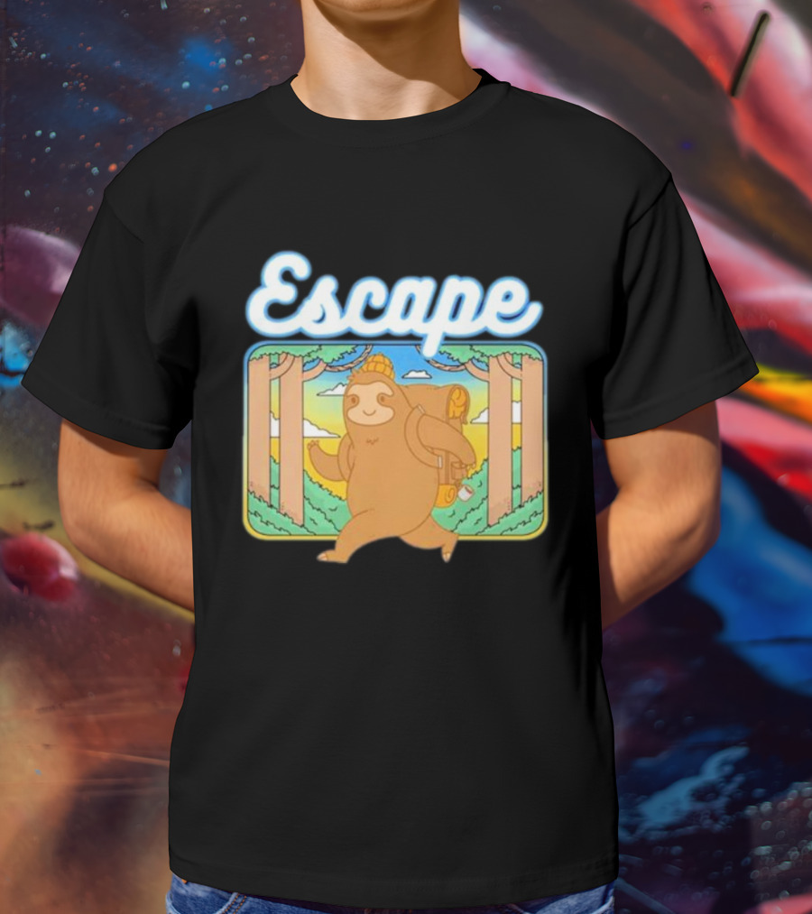 Escape The Ordinary Sloth Walking Through Nature T-Shirt