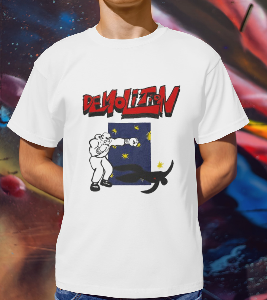 Demolition Extremely Good Boxing Punch Against Starry Night Shadow T-Shirt