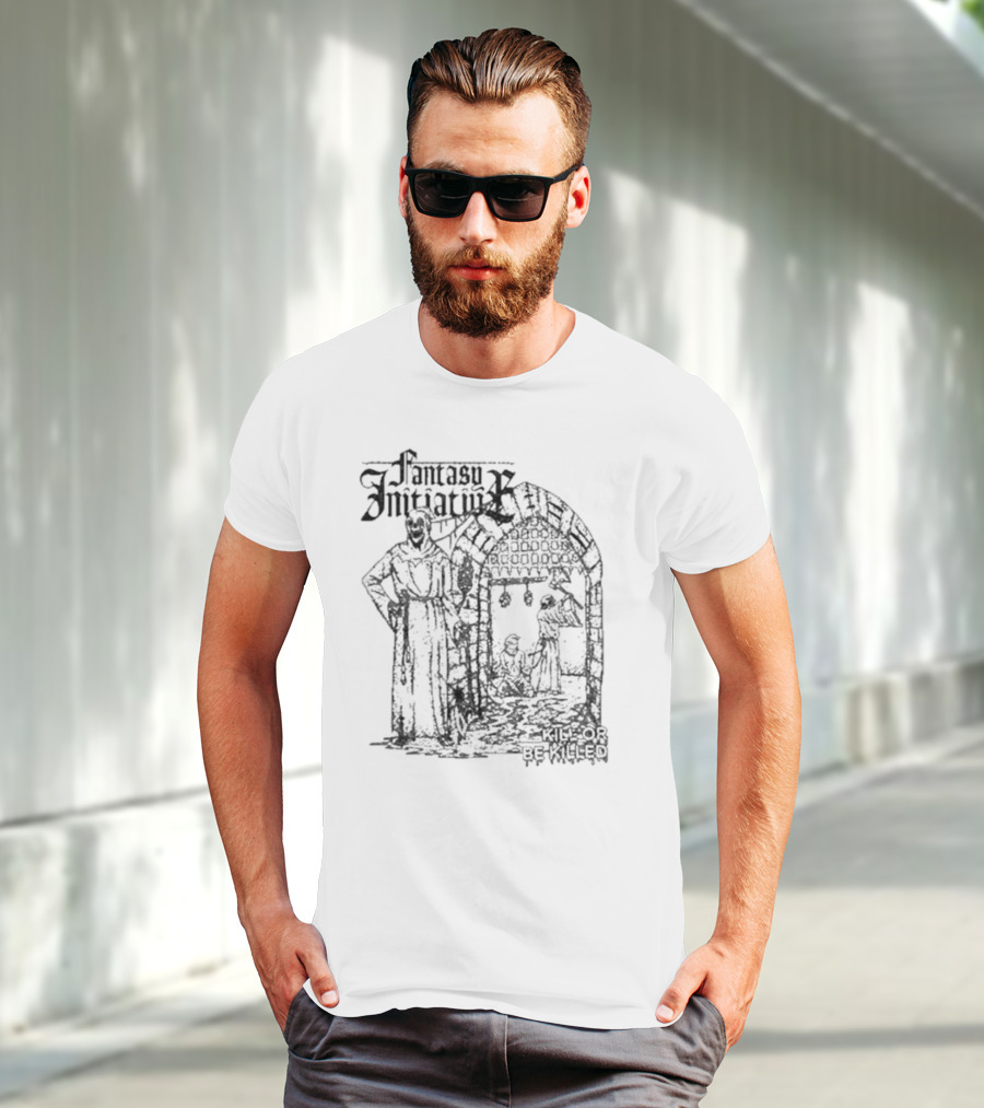 Fantasy Initiative Kill Or Be Killed Medieval Dungeon Scene T-Shirt