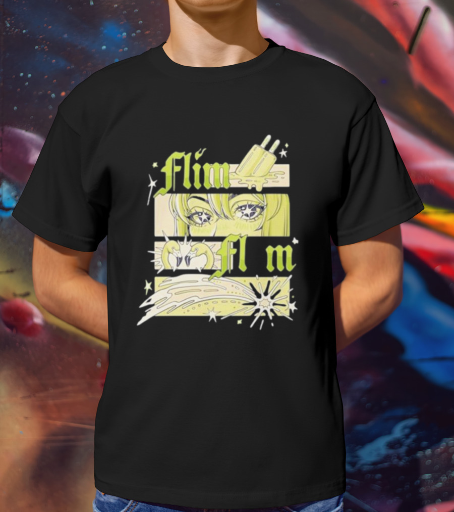 Flim Flam Popsicle Stars Anime Eyes Explosion T-Shirt