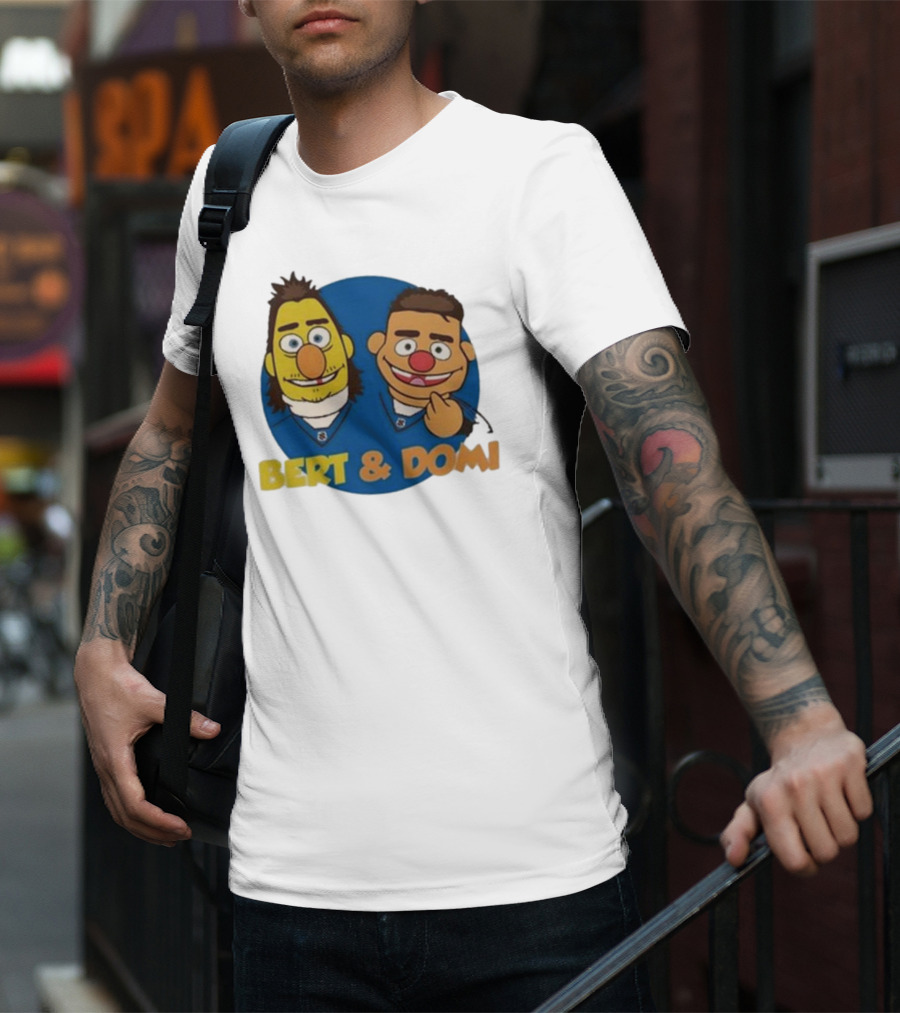 Bert And Domi Flowbuds Logo Cartoon T-Shirt