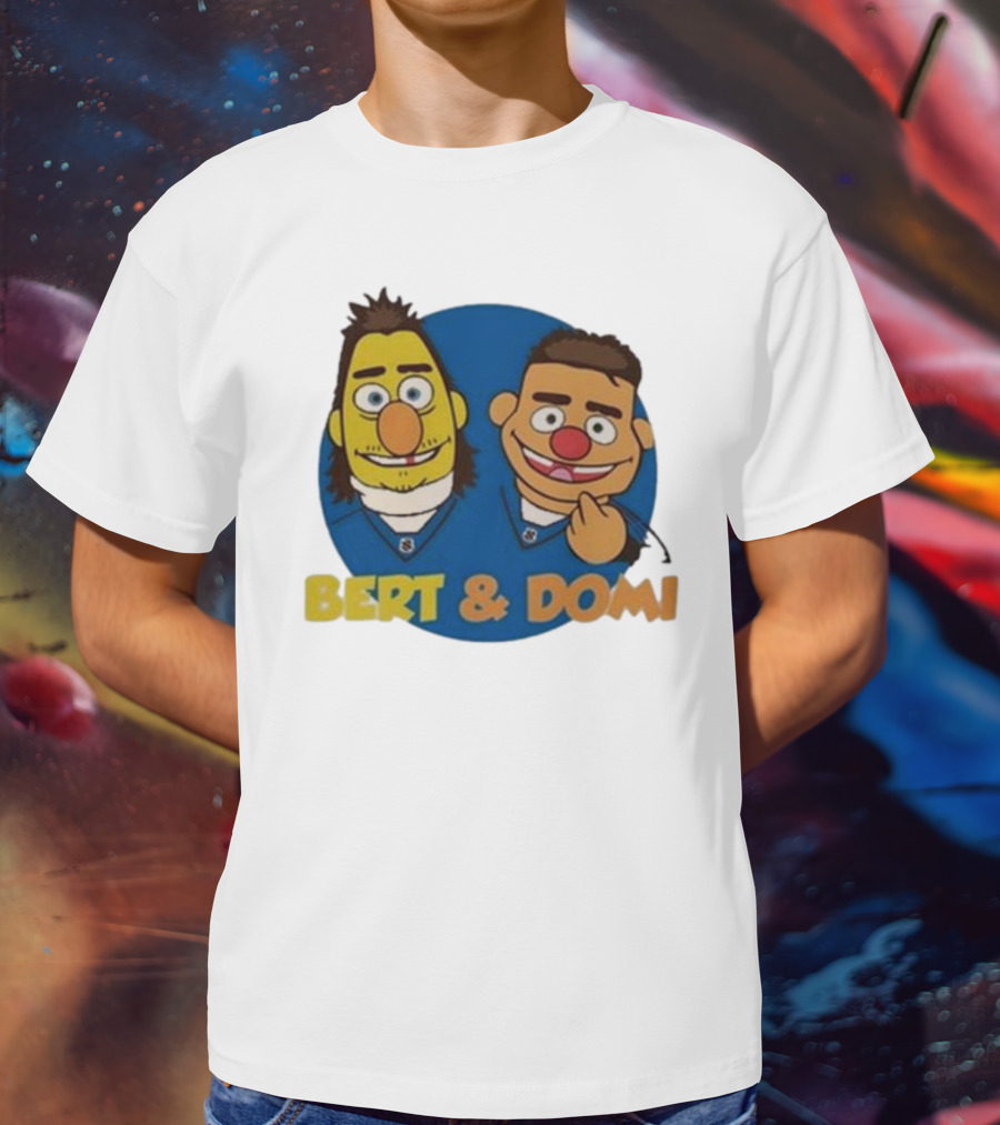 Bert And Domi Flowbuds Logo Cartoon T-Shirt