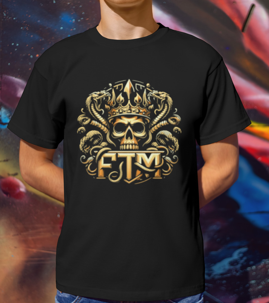 Franky The Mobster Misery Kingdom Crest Skull Crown Serpents FTM T-Shirt