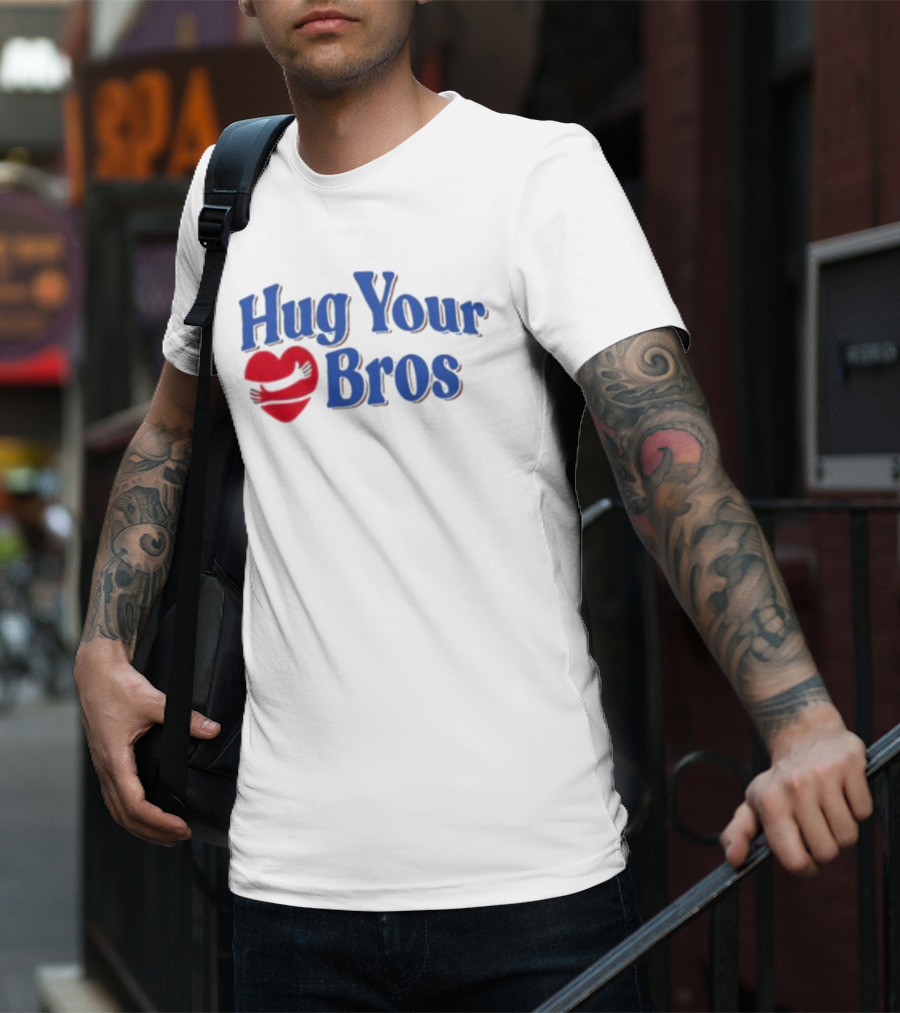 Friday Beers Hug Your Bros Heart Embrace T-Shirt