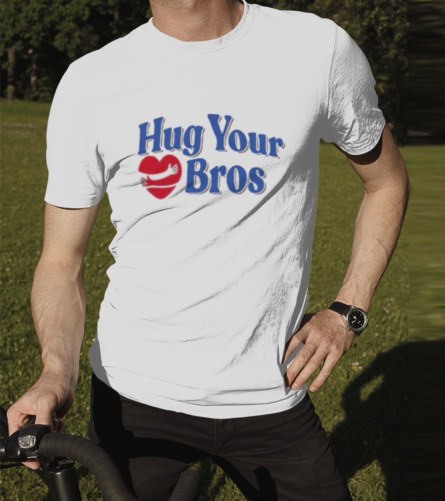 Friday Beers Hug Your Bros Heart Embrace T-Shirt