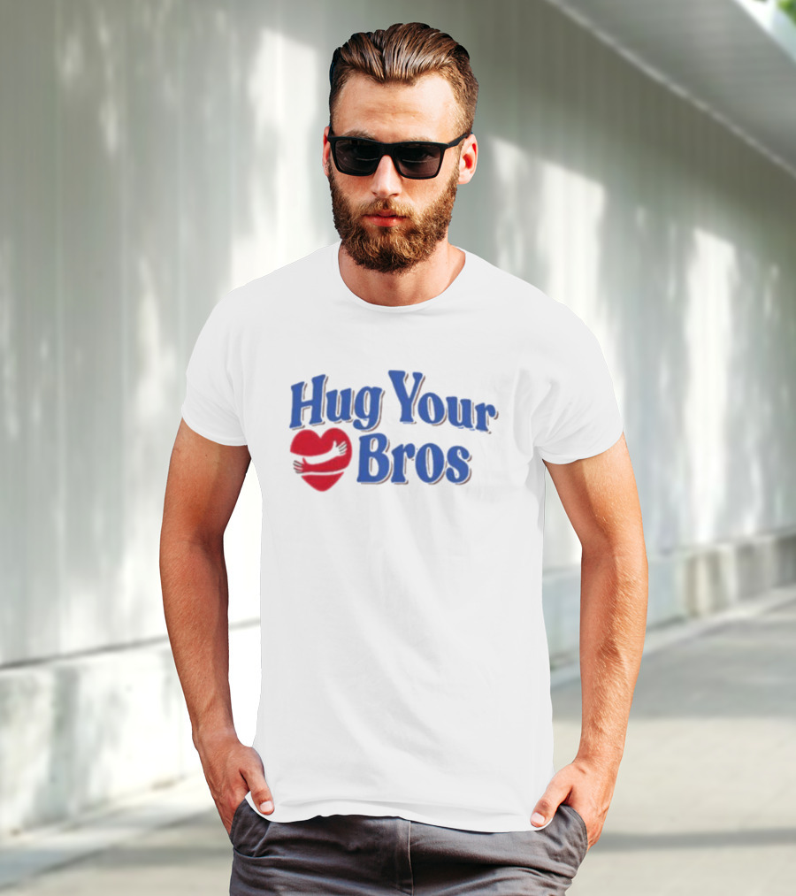 Friday Beers Hug Your Bros Heart Embrace T-Shirt