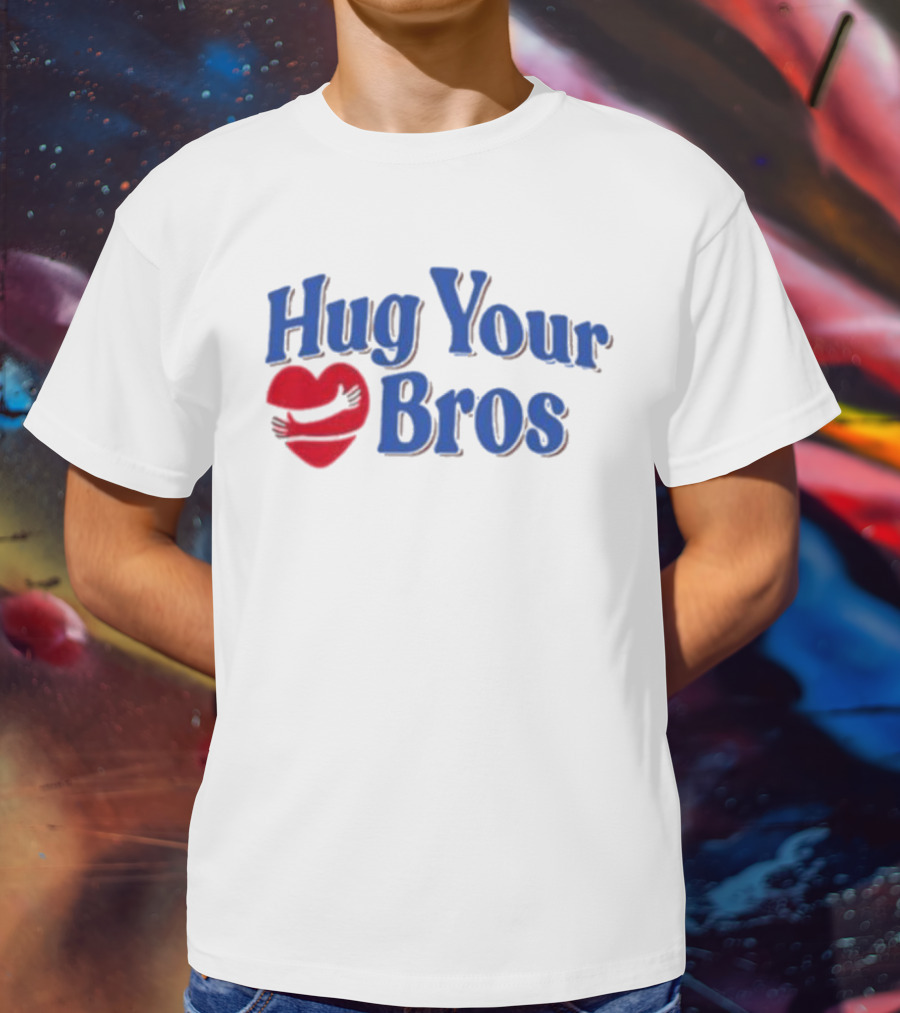 Friday Beers Hug Your Bros Heart Embrace T-Shirt