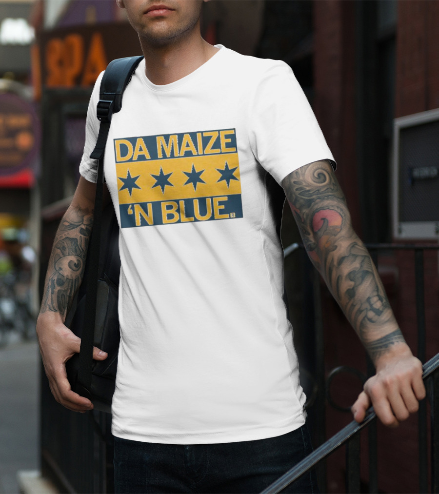 Da Maize N Blue Four Stars T-Shirt