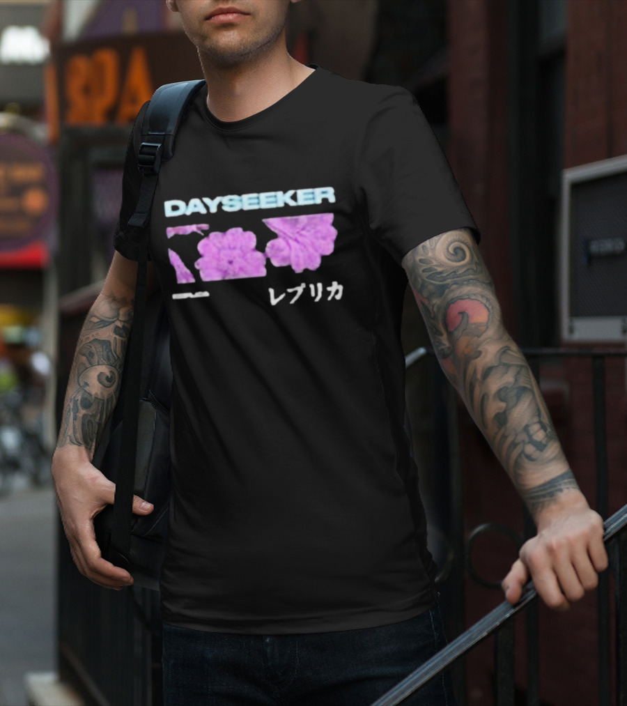DAYSEEKER レプリカ Replica Purple Flowers T-Shirt