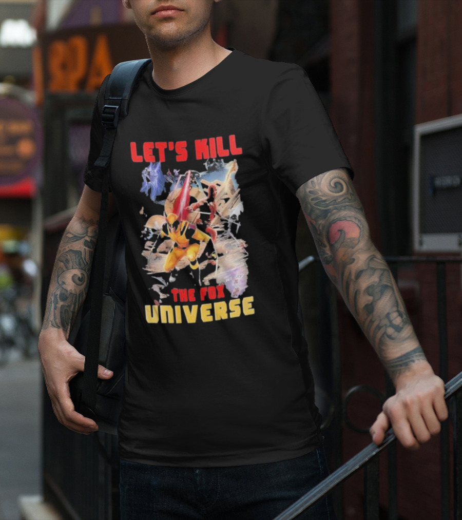 Let's Kill The Fox Universe Deadpool And Wolverine Action Scene T-Shirt