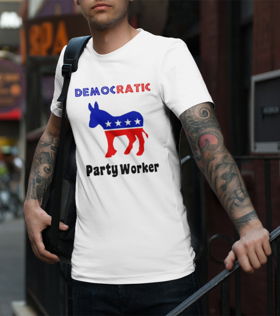 Democratic Party Worker Donkey Emblem T-Shirt