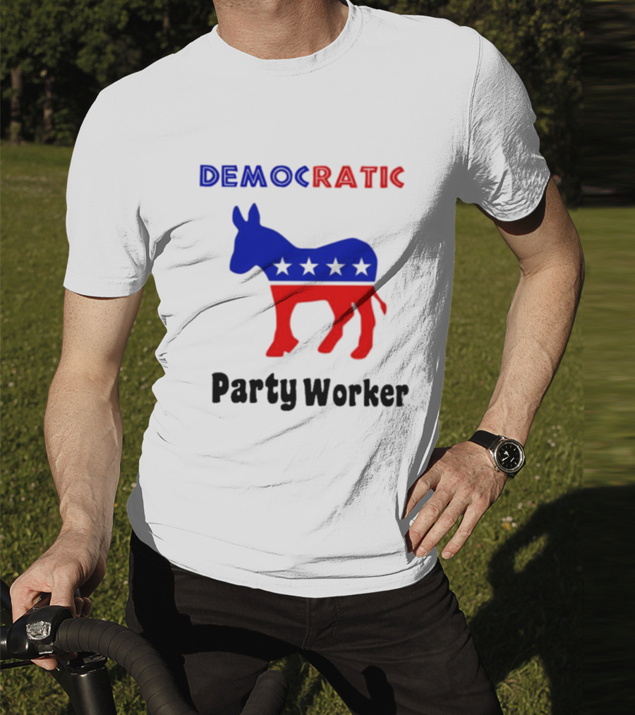 Democratic Party Worker Donkey Emblem T-Shirt