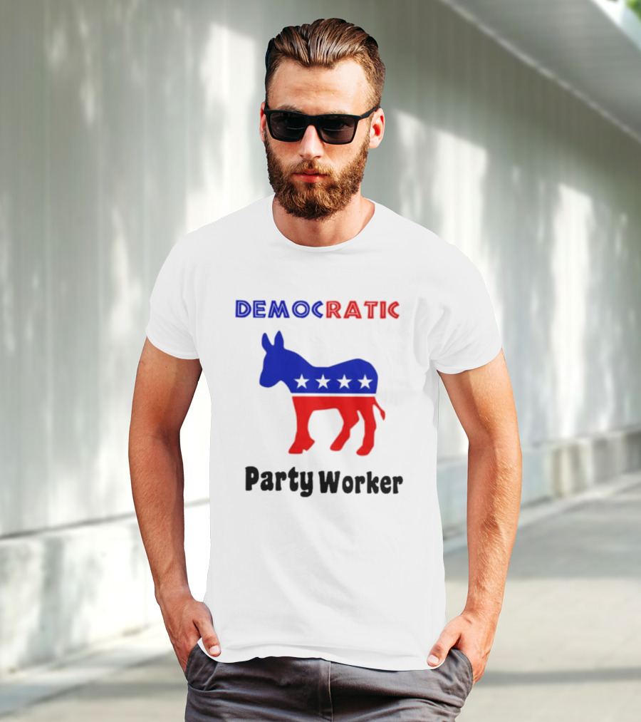 Democratic Party Worker Donkey Emblem T-Shirt