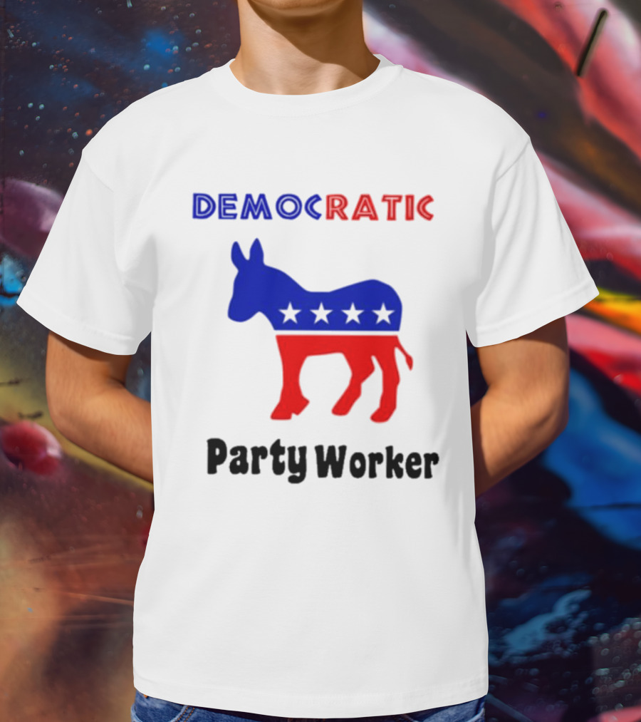 Democratic Party Worker Donkey Emblem T-Shirt