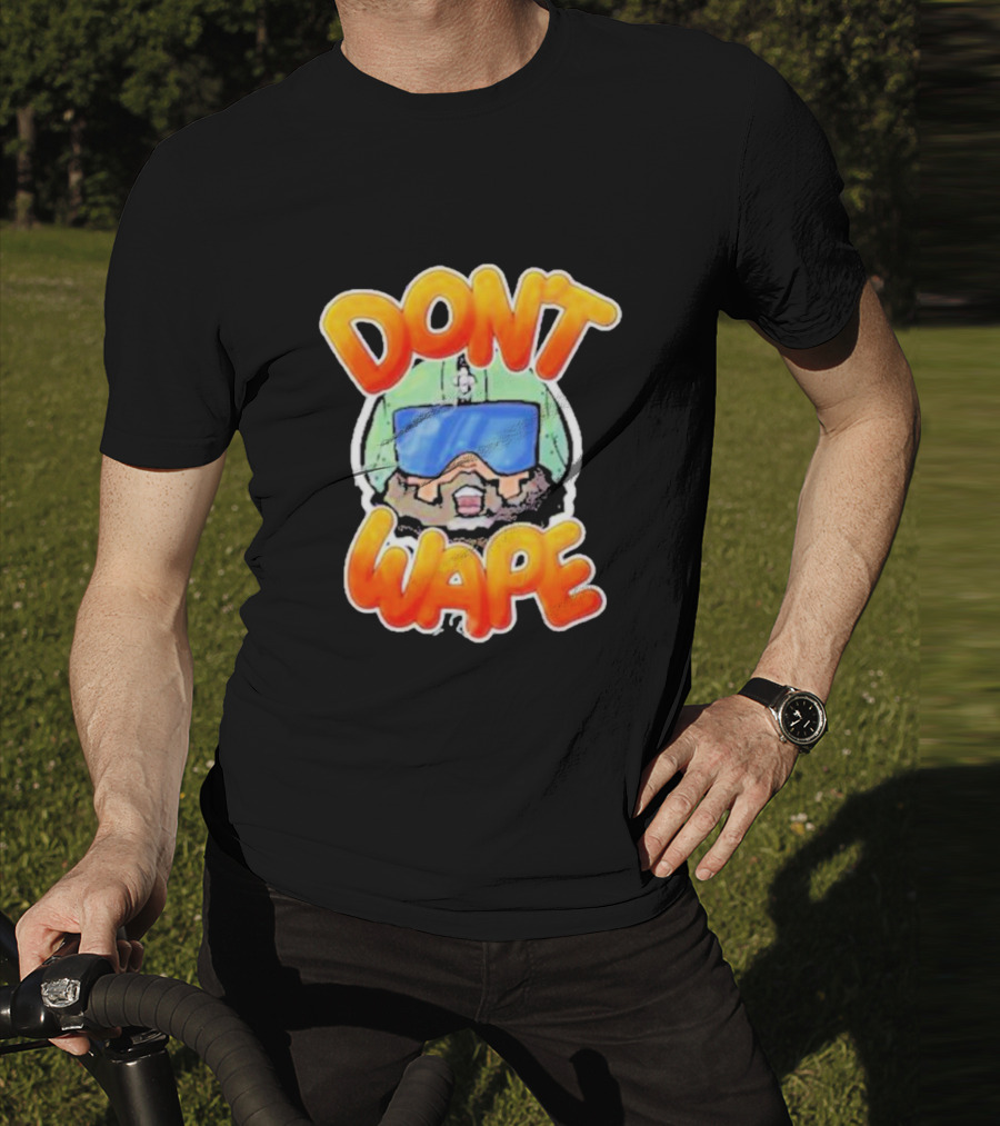 Dick Masterson Don't Wape Bearded Guy In Helmet With Goggles T-Shirt
