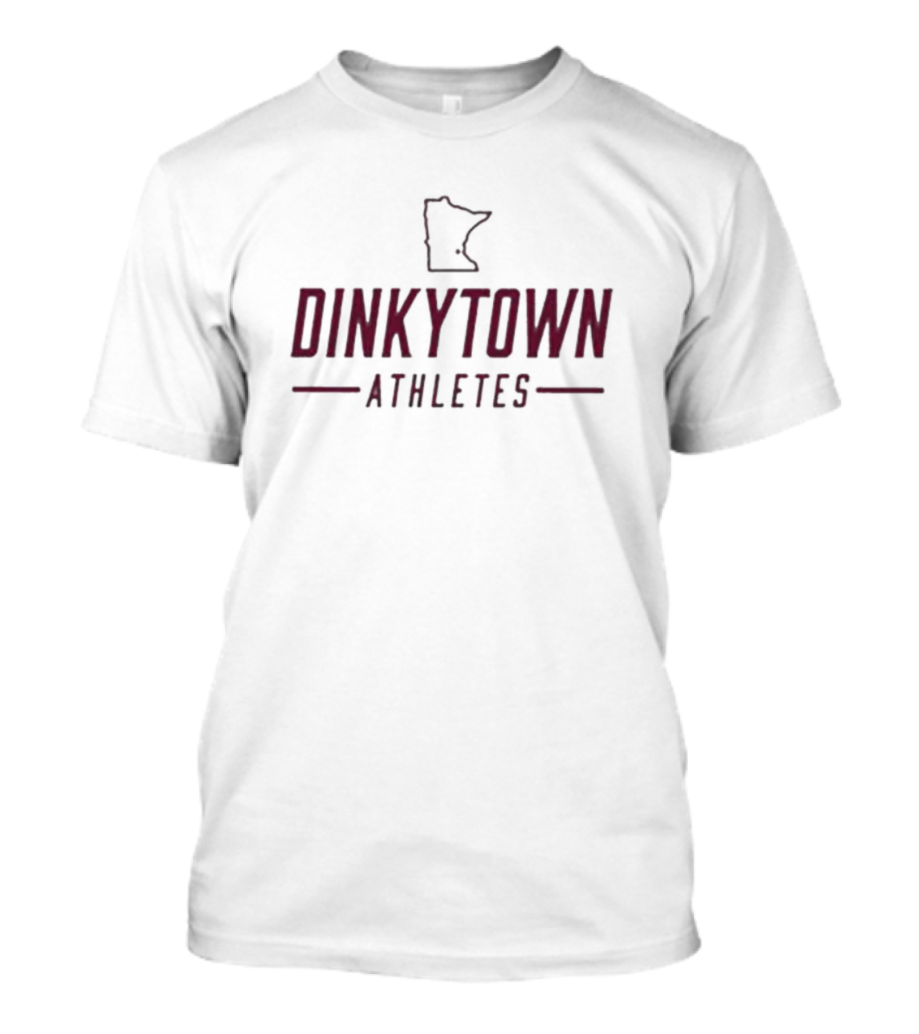 Dinkytown Athletes Map Minnesota Outline T-Shirt