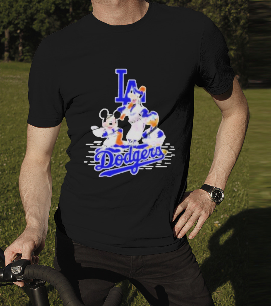 LA Dodgers Mickey And Friends Disney Baseball T-Shirt