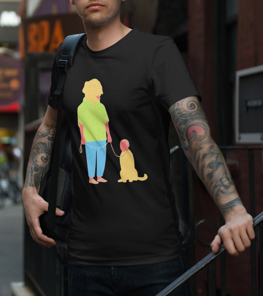 Dogswap Staselė Jakunskaitė Human Dog Head Swap T-Shirt