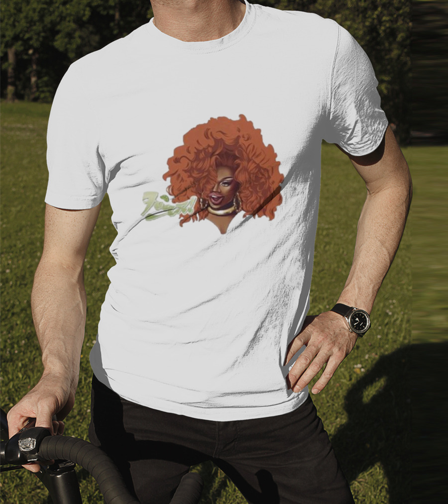 Drag Queen Sunami Foam Iconic Curly Hair T-Shirt