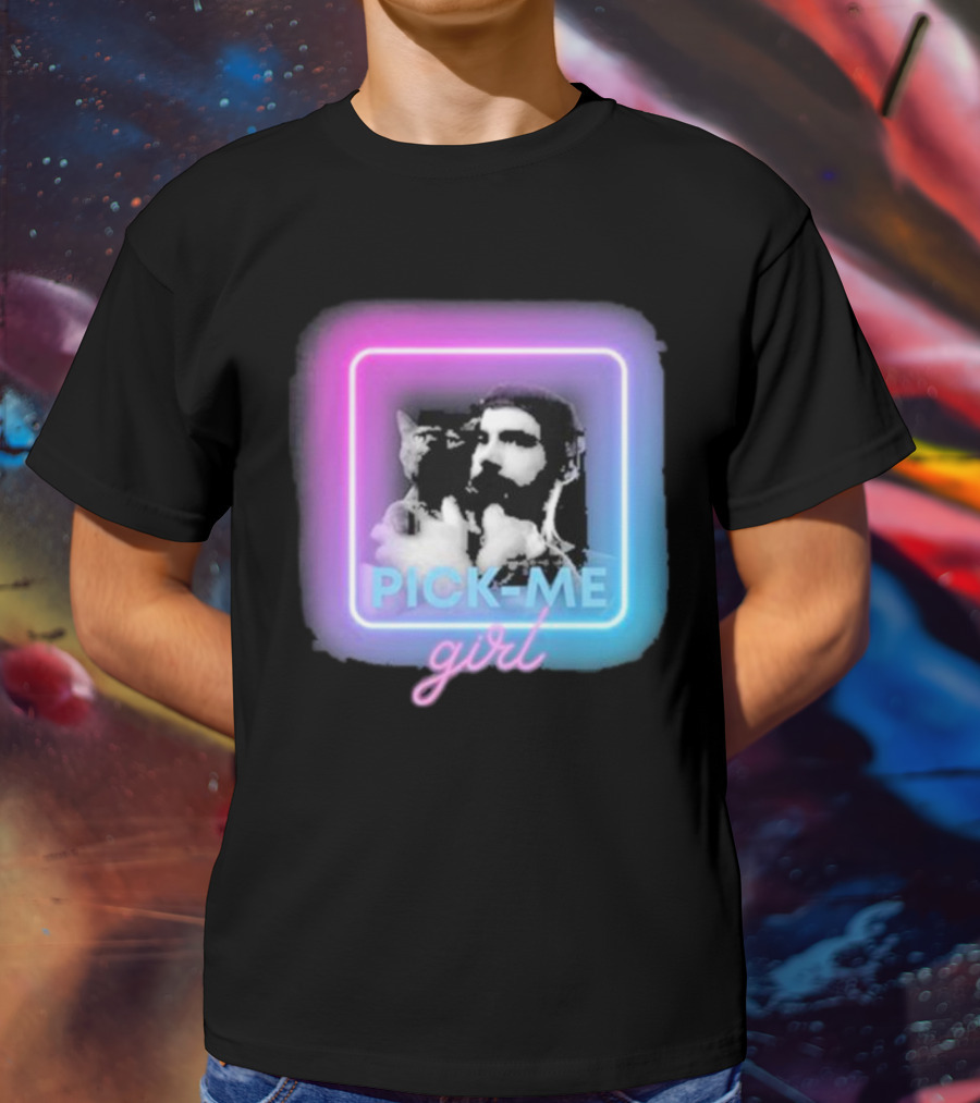 Pick Me Girl Neon Cat Square T-Shirt