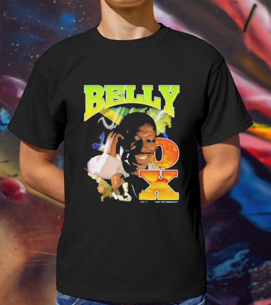 BELLY OX Romp With Bumbaclot Smiling Man With Phone And Gun T-Shirt