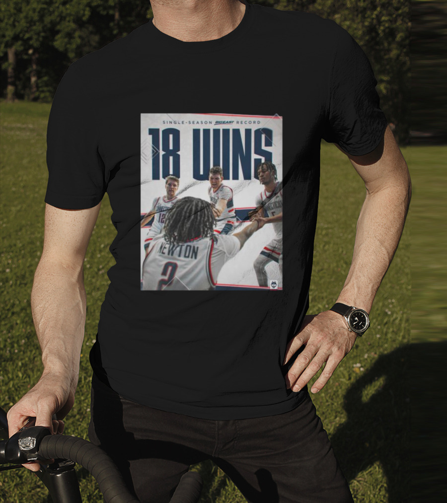 Single Season Bigeast Record 18 Wins UConn Basketball Team T-Shirt