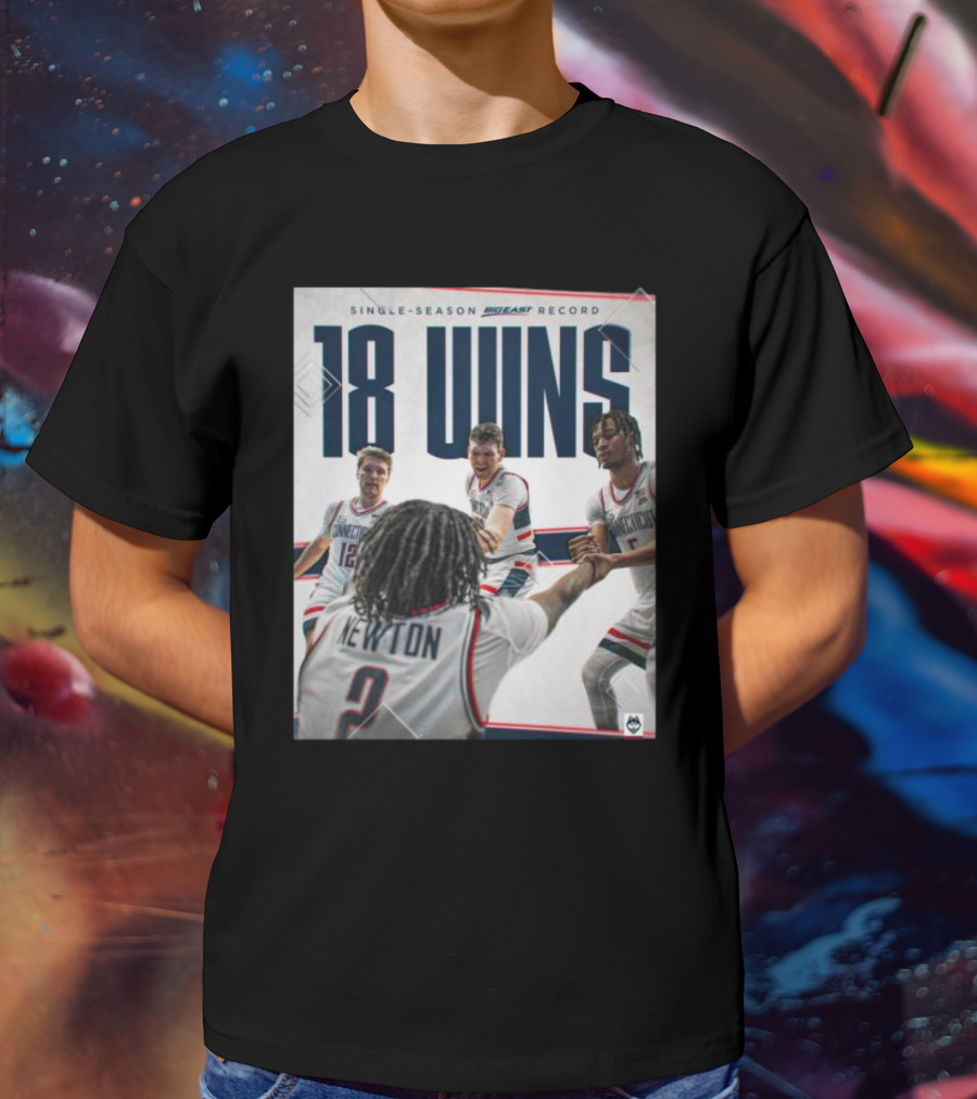 Single Season Bigeast Record 18 Wins UConn Basketball Team T-Shirt