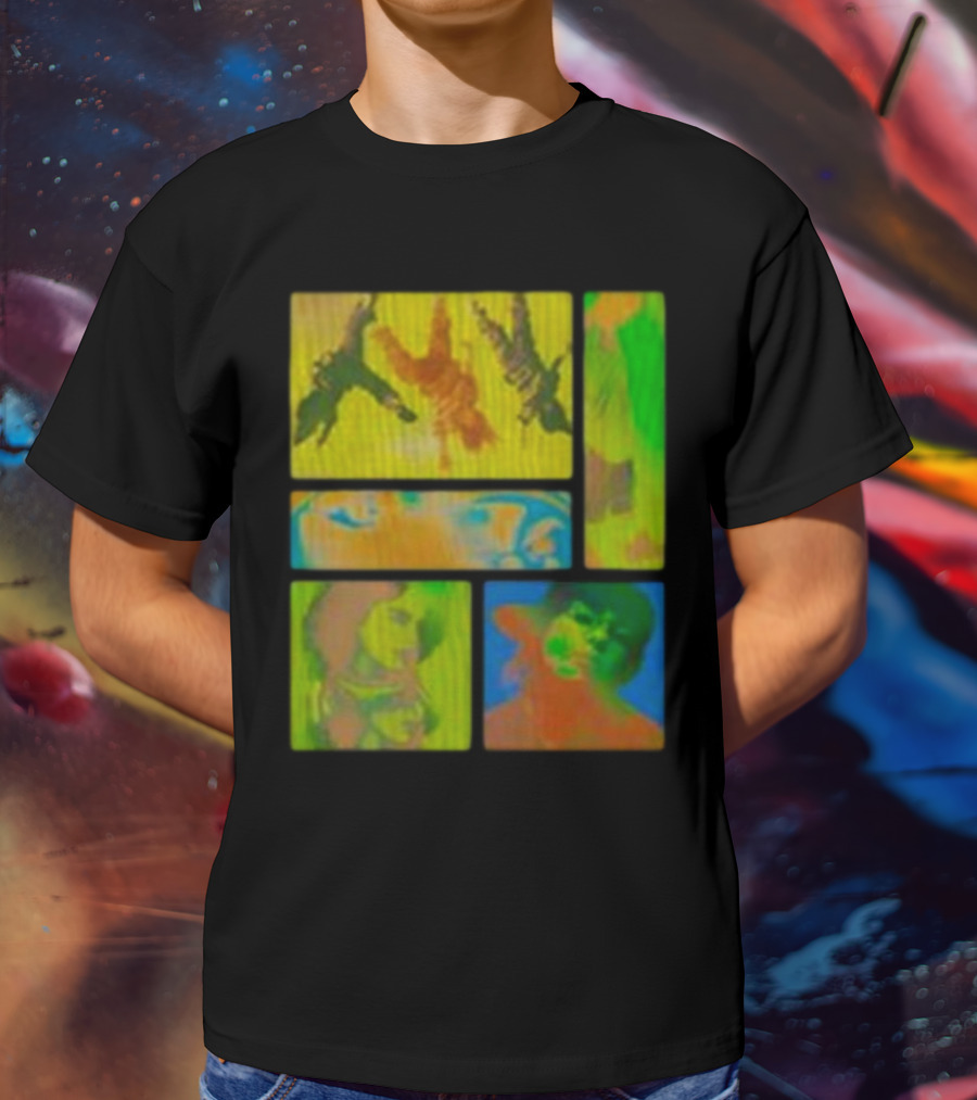 Billie Eilish Birds Of A Feather Collage Thermal Multicolor Portraits T-Shirt