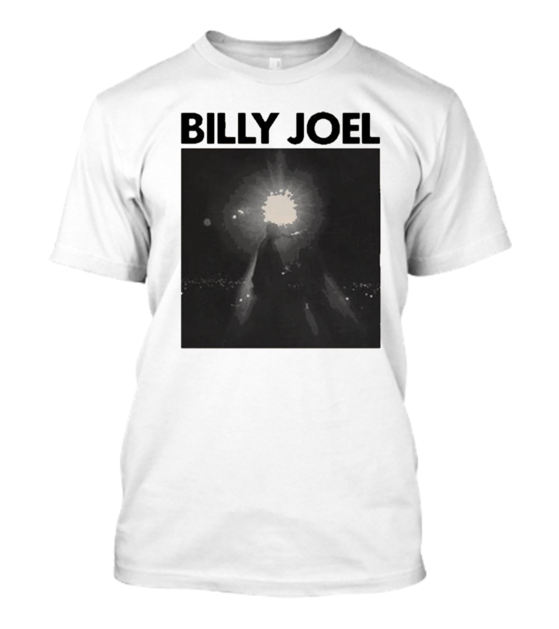 Billy Joel Concert Photo With Bright Light Backdrop T-Shirt