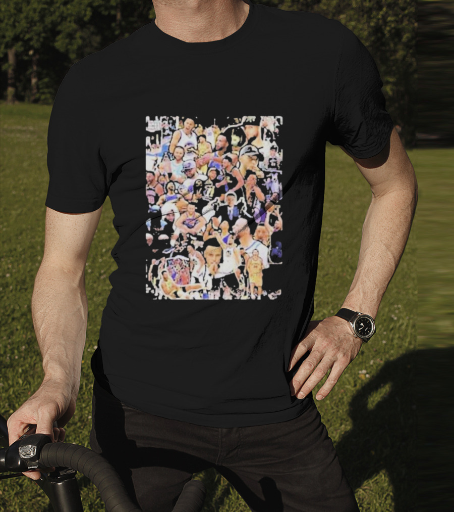 Happy Birthday Stephen Curry Basketball Court Emotions Collage T-Shirt