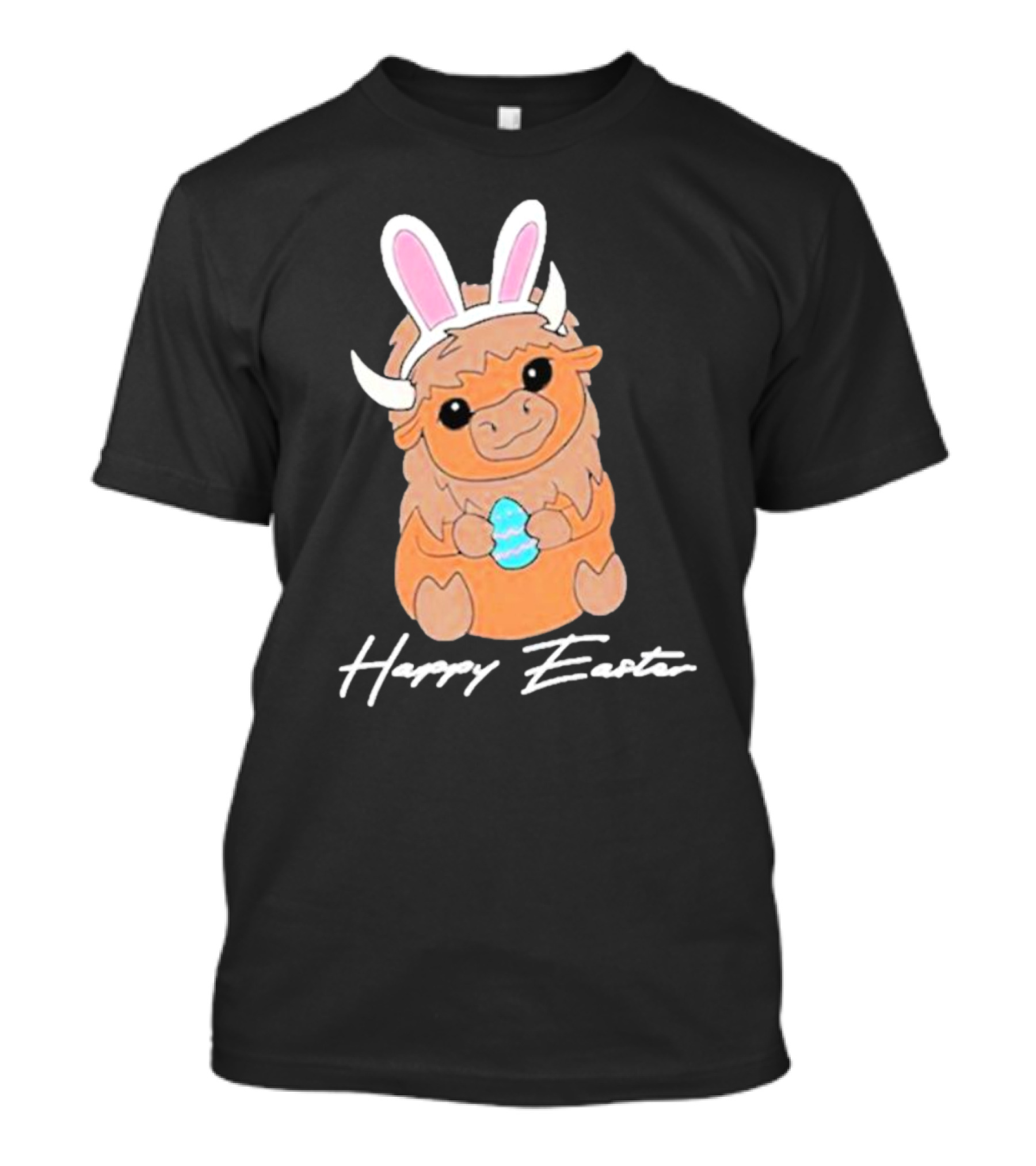 Happy Easter Buffalo Bunny With Ears And Egg T-Shirt