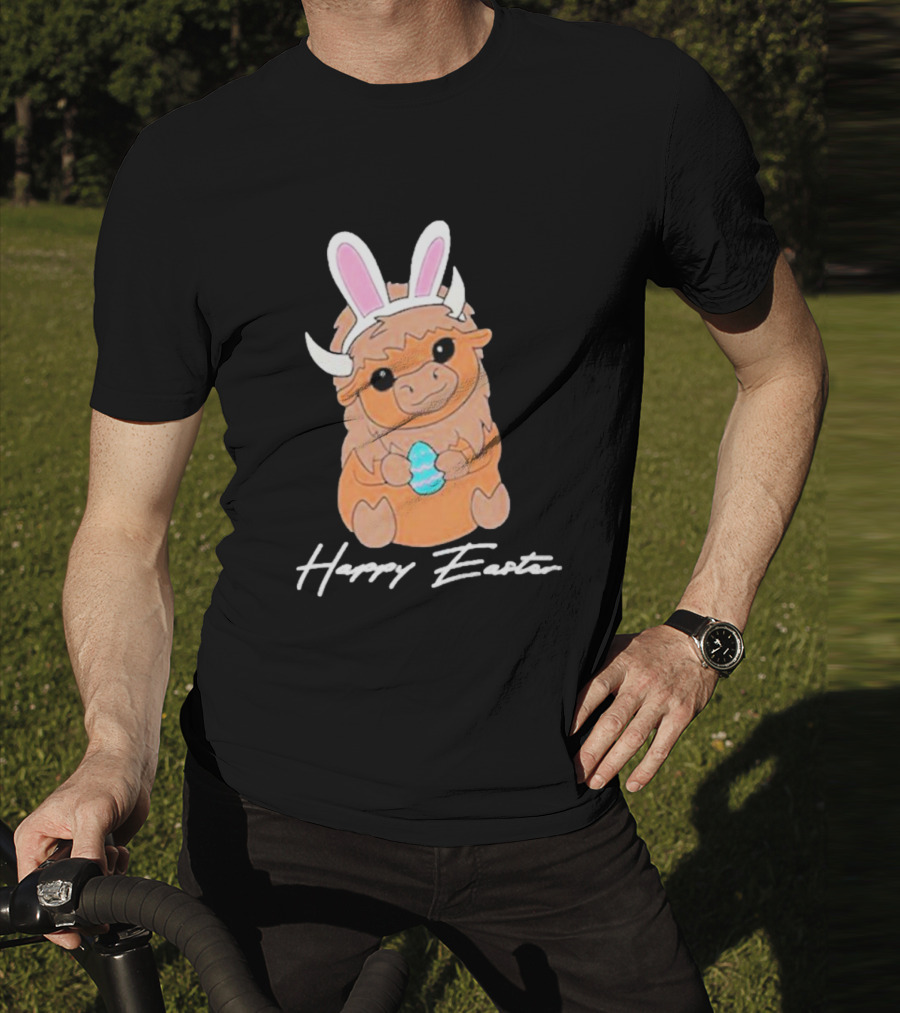 Happy Easter Buffalo Bunny With Ears And Egg T-Shirt
