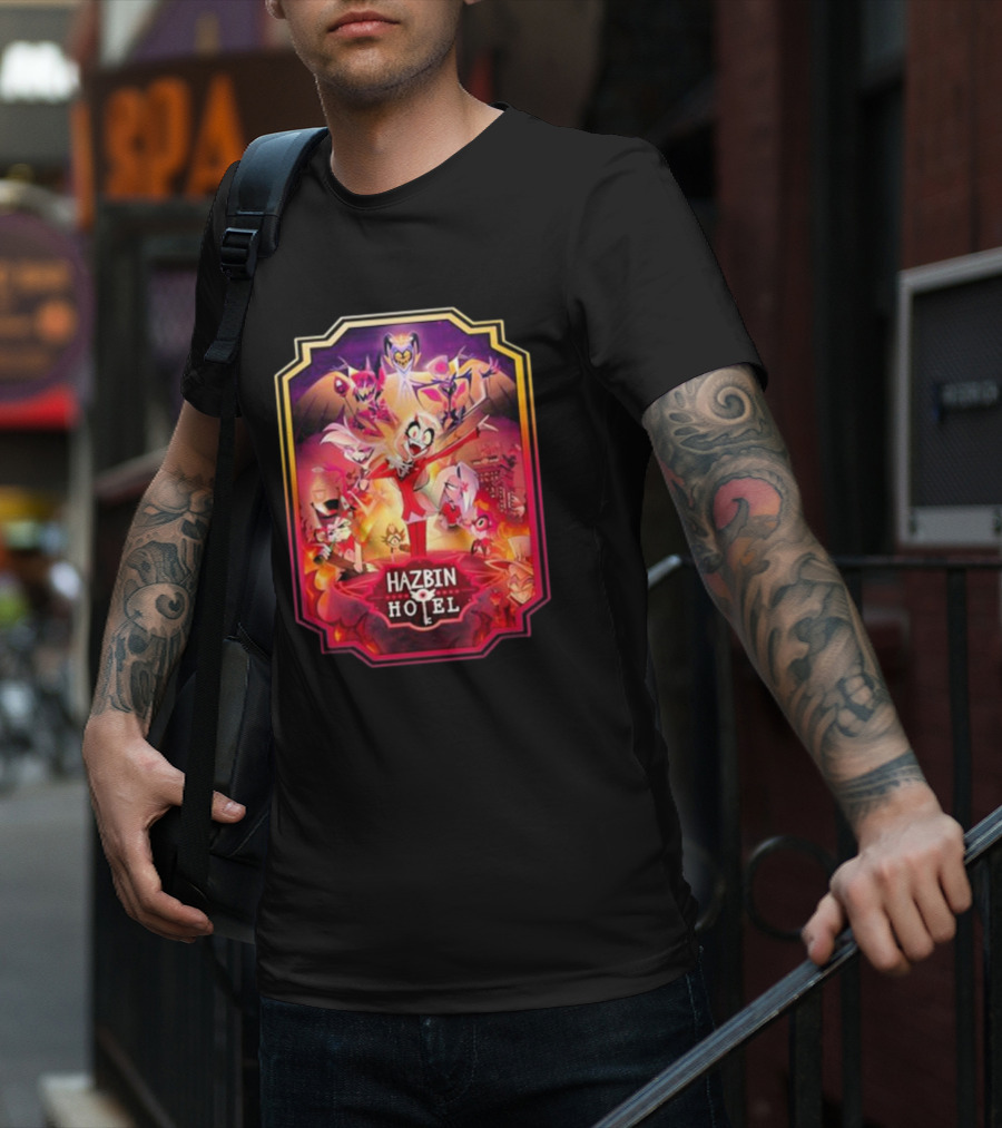 Hazbin Hotel Vibrant Character Montage T-Shirt