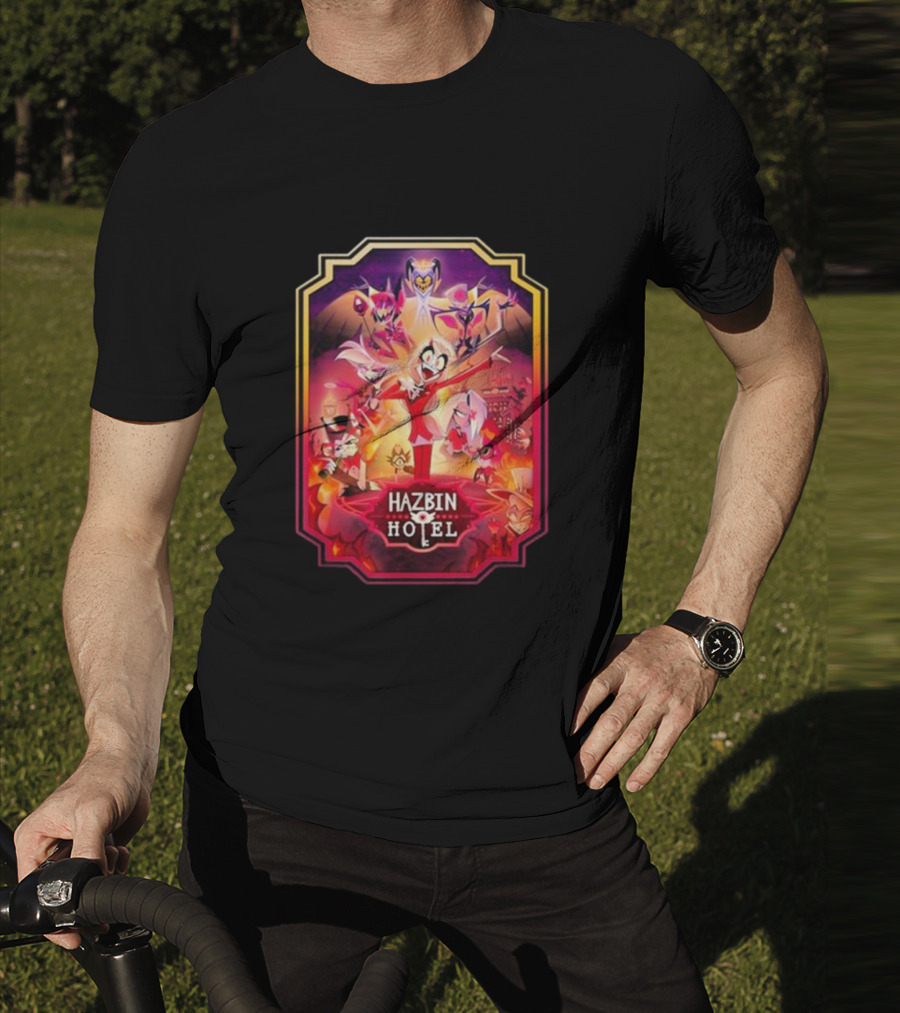Hazbin Hotel Vibrant Character Montage T-Shirt