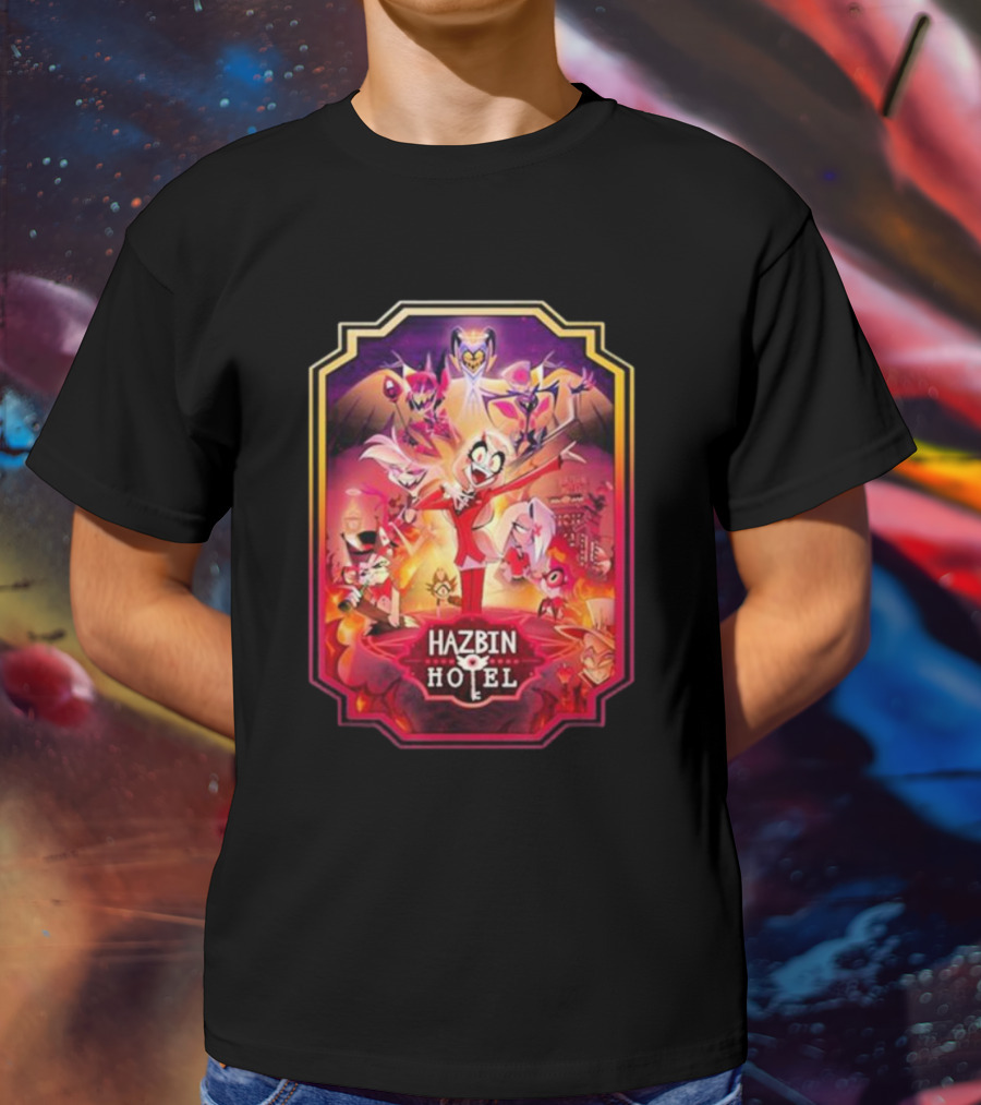 Hazbin Hotel Vibrant Character Montage T-Shirt