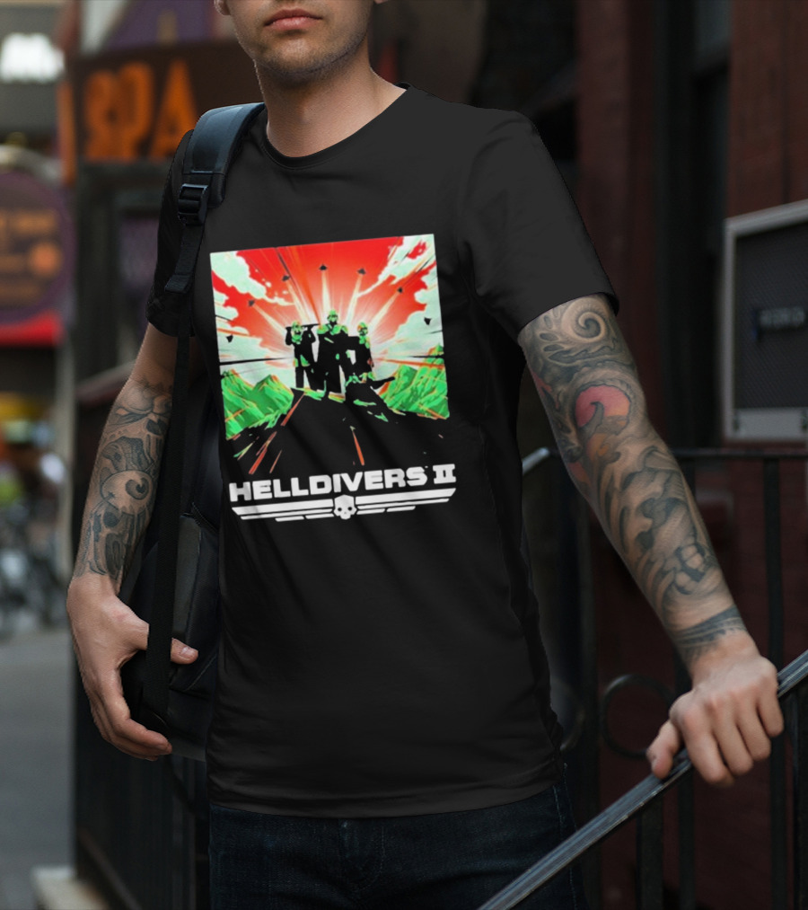 HELLDIVERS II Colorful Video Game Artwork T-Shirt