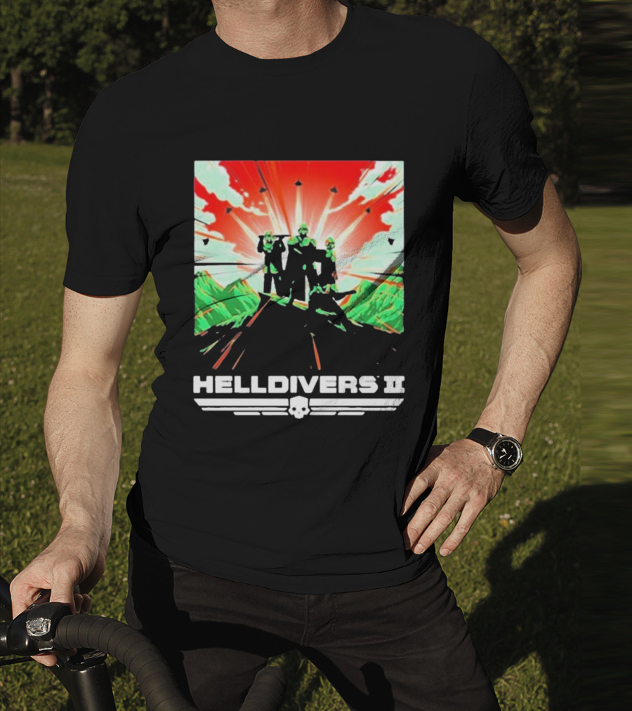 HELLDIVERS II Colorful Video Game Artwork T-Shirt