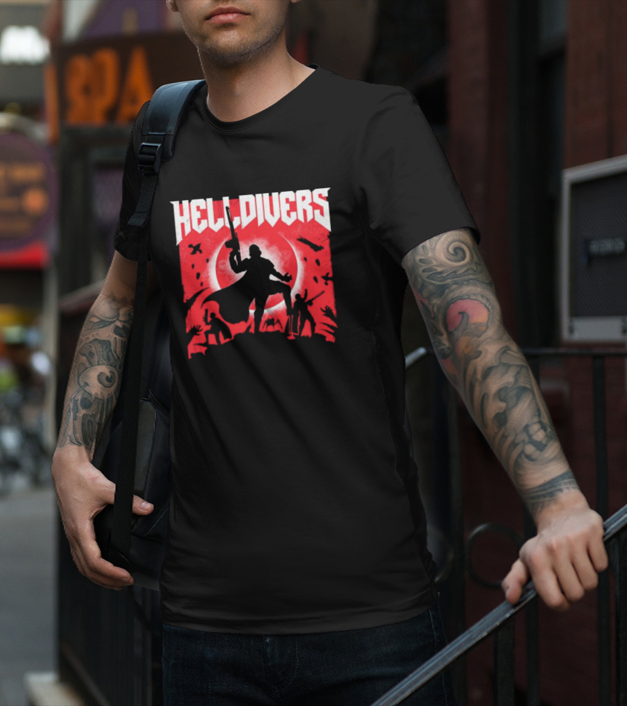 Helldivers Red Moon Battle T-Shirt