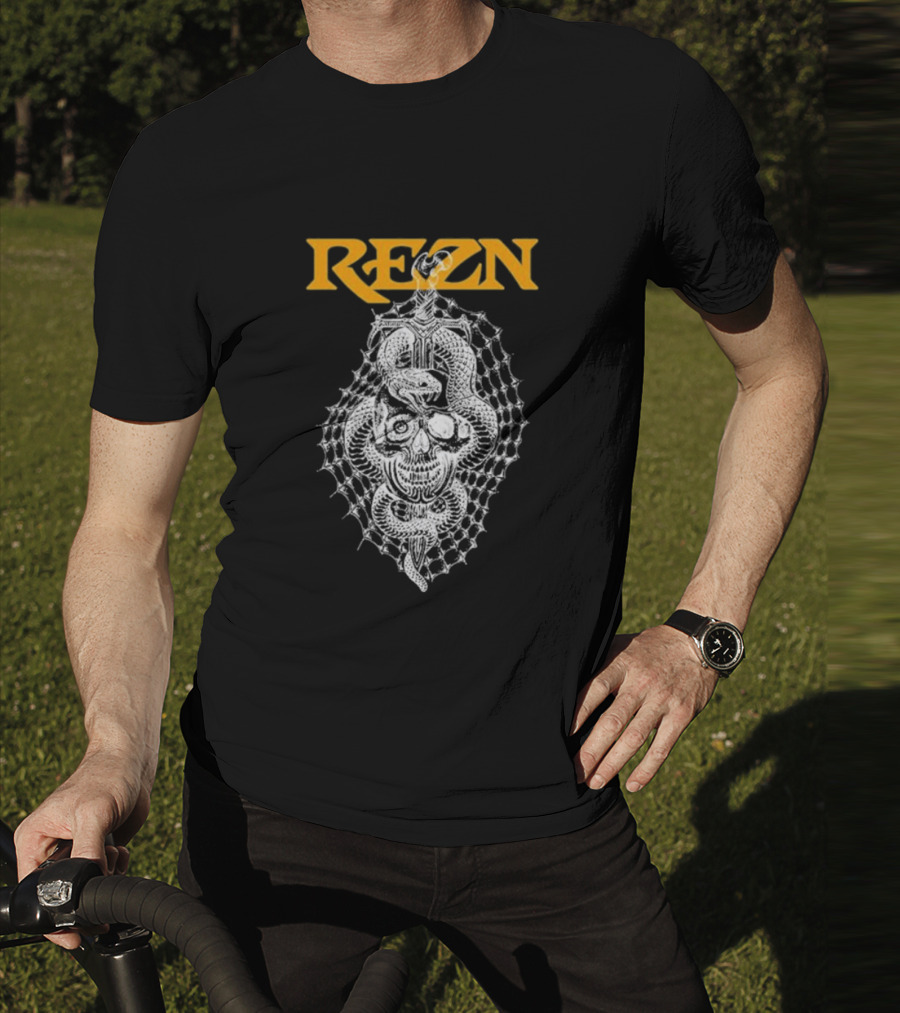 Hello Rezn Skull And Snake Web T-Shirt