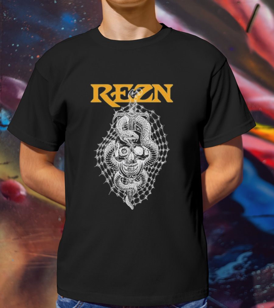 Hello Rezn Skull And Snake Web T-Shirt